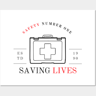 'Saving Lives' First Aider Humanitarian Design Posters and Art